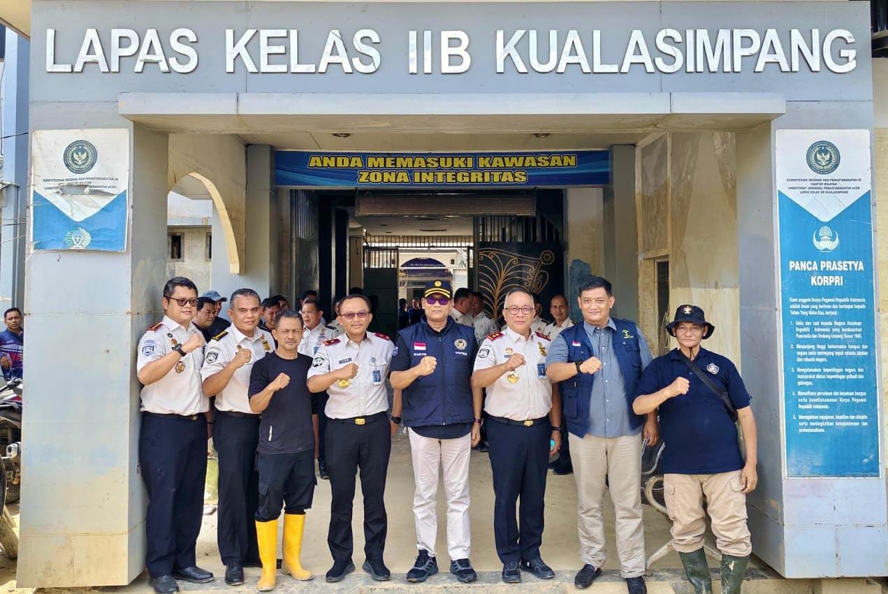 Kakanwil Ditjenpas Aceh Dampingi Staf Khusus Kemenimipas Tinjau Kondisi Terkini Lapas Kuala Simpang