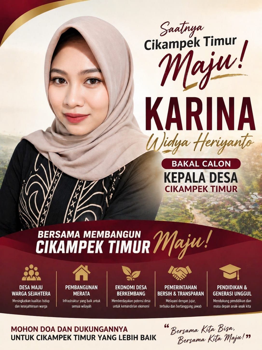 Usung Semangat “Cikampek Timur Maju”, Karina Widya Heriyanto Nyatakan Siap Berlaga di Pilkades 2026