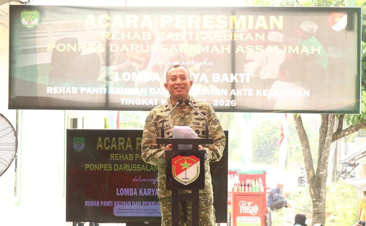 Danrem 052/Wkr Meresmikan Panti Asuhan dan Pondok Pesantren Darussalamah Assalimah Di Kecamatan Legok‎Korem 052/Wkr