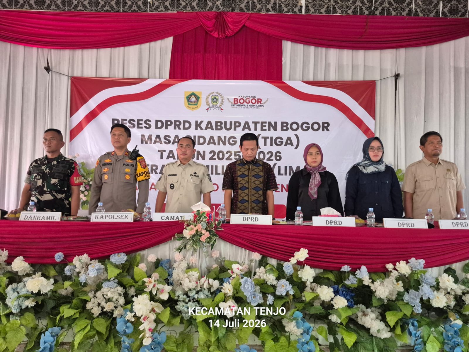 Kawal Aspirasi Rakyat, Danramil 0621-23/Parungpanjang Kawal Kondusifitas Reses DPRD Kabupaten Bogor di Tenjo