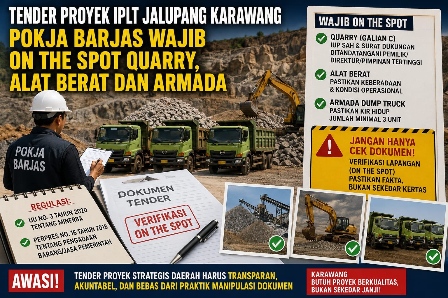 Rawan Rekayasa Dokumen, Tender IPLT Jalupang Karawang Minta Pokja Turun Langsung