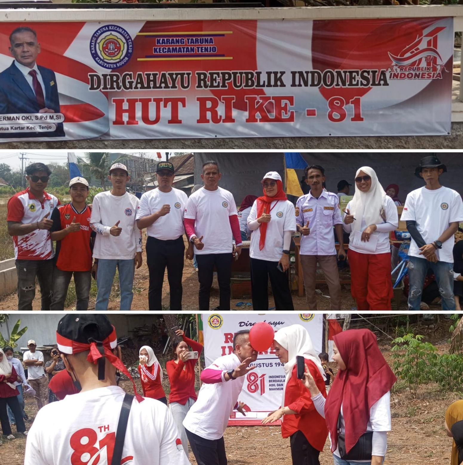Responsif Aspirasi Warga, Ongki Ketua Karang Taruna Tenjo Sukses Gelar Lomba HUT RI ke – 81