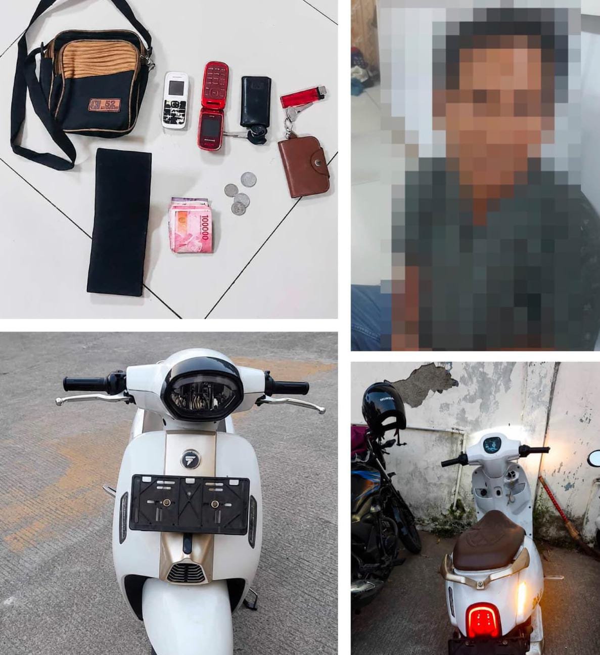 Motor terdeteksi, tidak mau gegabah, langsung hubungi 110