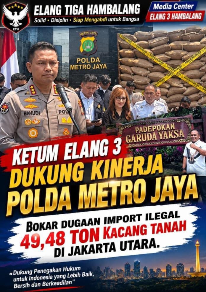 Safrizal Dukung Kinerja Polda Metro Jaya! Dugaan Impor Ilegal 49,85 Ton Kacang Tanah di Jakarta Utara Dibongkar