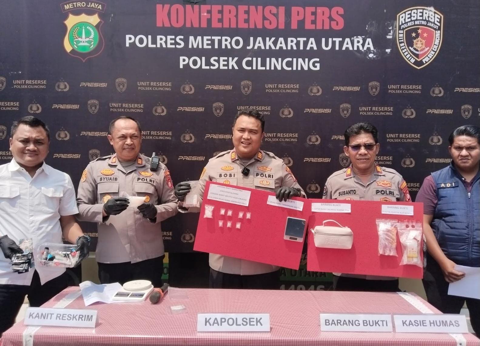 Lima Orang Ditangkap di Tanjung Priok, Polisi Sita 15,9 Gram Sabu