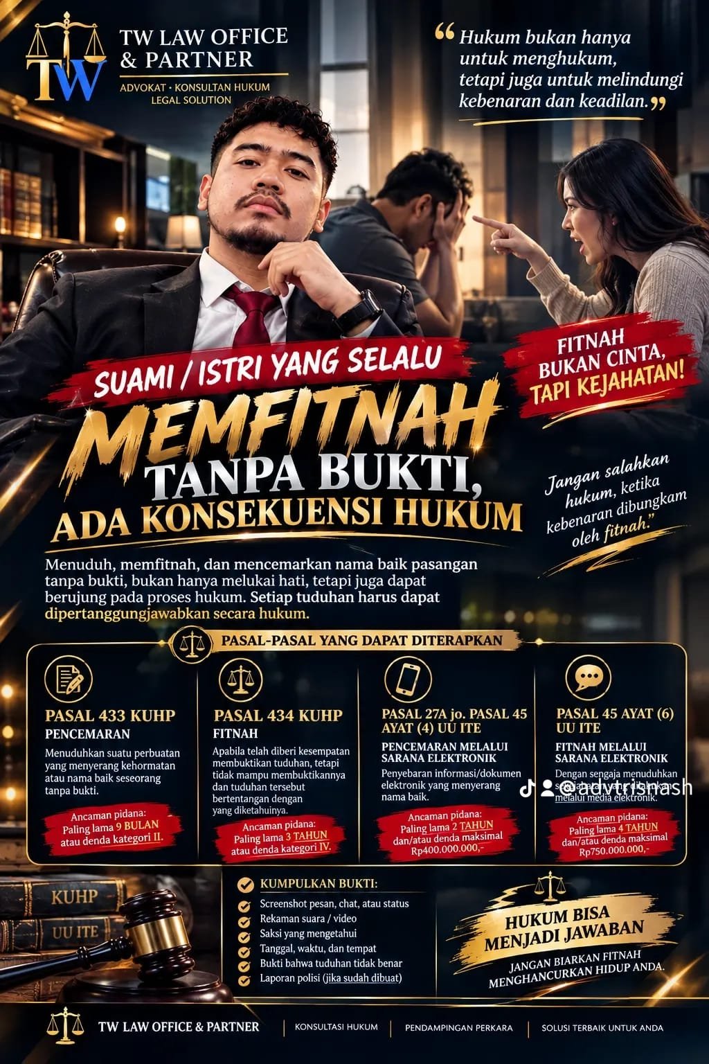 Pandangan Advokat Trisna Wahyuna: Ego, Fitnah, dan Kekerasan Psikis: Ketika Konflik Rumah Tangga Berujung Pidana