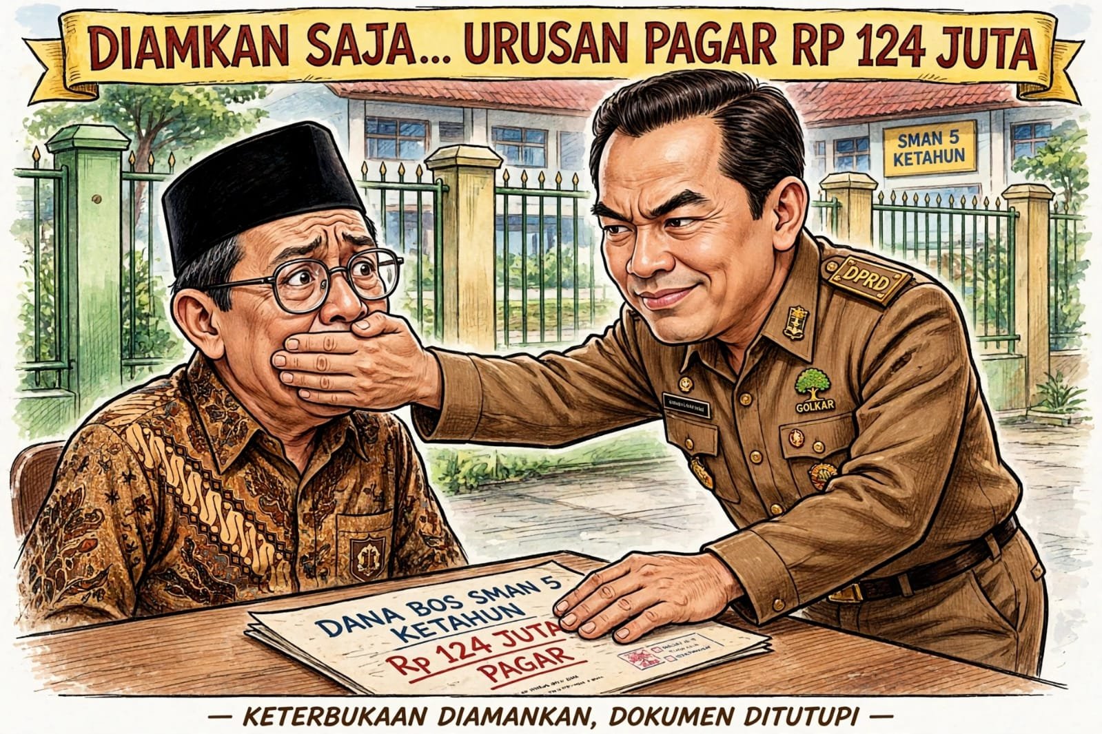 ‎Polemik Dana BOS SMAN 5 Ketahun: UU KIP dan UU Pers Bungkam Anggota DPRD Bengkulu Utara