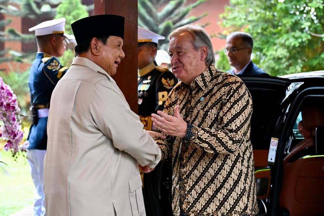 Presiden Prabowo Sambut Kunjungan Sekjen PBB António Guterres di Hambalang
